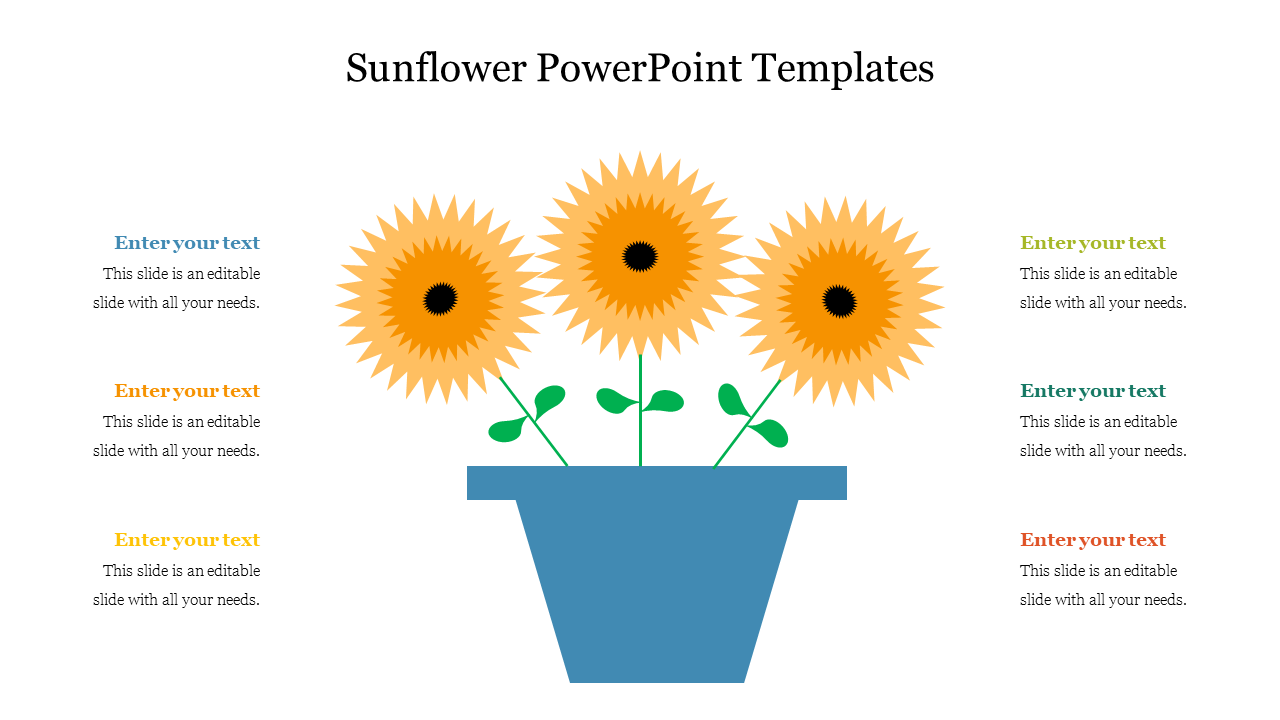 Effective Sunflower PowerPoint Templates Slide Design